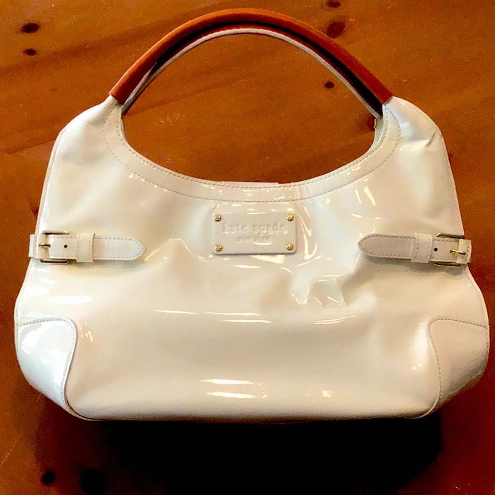 Kate Spade New York Ivory Patent Leather Satchel